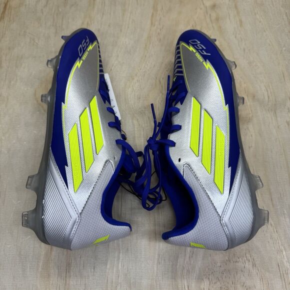 NEW adidas F50 League Messi Firm Ground Soccer Cleats Mens Sz 10 Silver IH0918